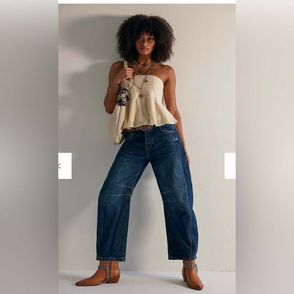 Free People we the free good luck barrel jeans